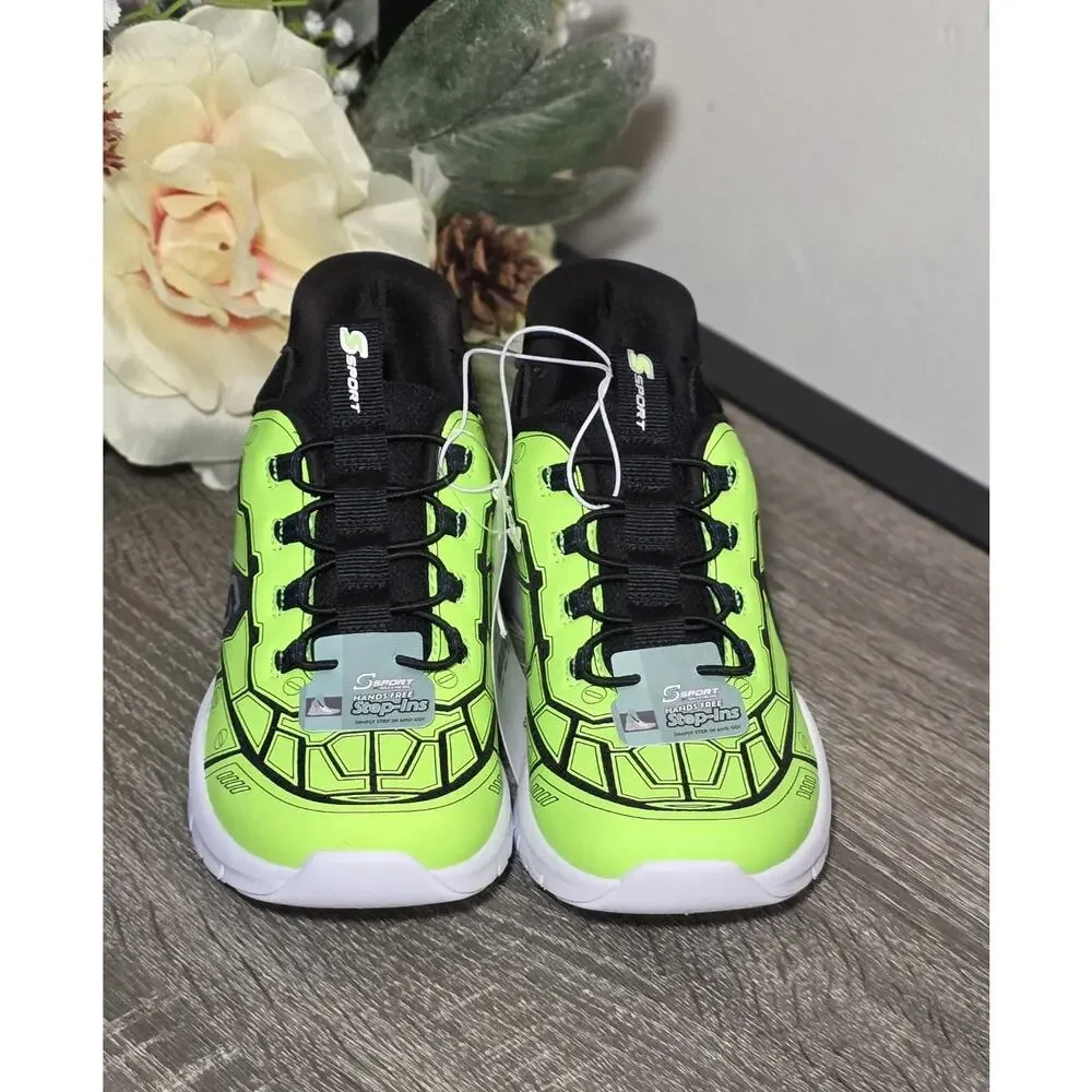 S Sport by Skechers Kids' Noah Step-Ins Sneakers - Lime Green Size 2 little boy